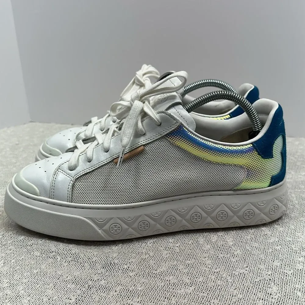 TORY BURCH Ladybug Lace Up Low Top Sneakers Shoes Women's 10.5